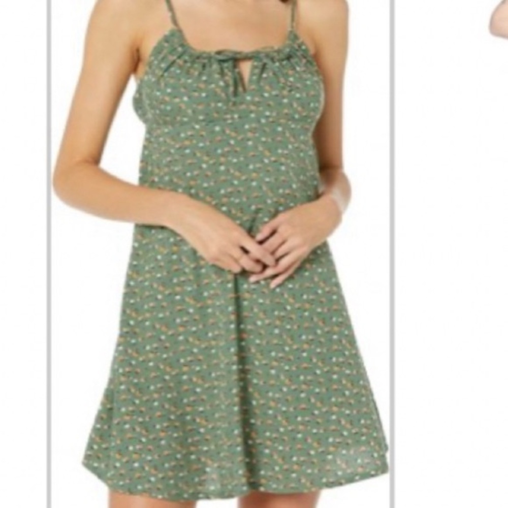 RVCA Green Floral Mini Dress